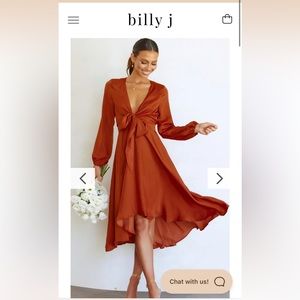 Starry Nights Dress in Rust from Billy J Boutique.